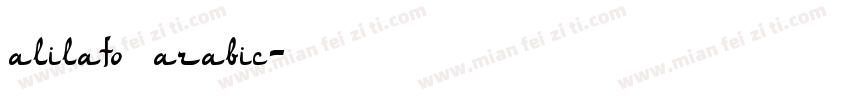 alilato arabic字体转换